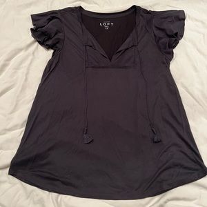 LOFT ruffle sleeve blouse